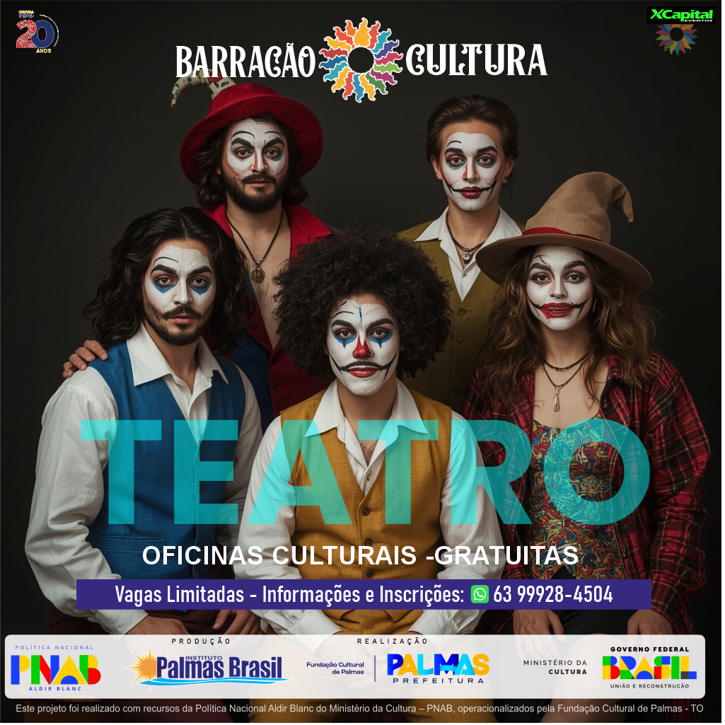 Palmas ganha oficina gratuita de jogos teatrais para transformar o teatro junino