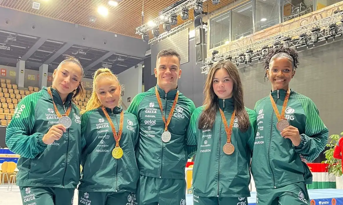 Brasil brilha em Szombathely: fim de semana de medalhas na ginástica artística