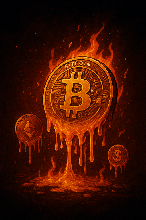 Criptomoedas derretem e apagam US$ 19 bilhões em 24h