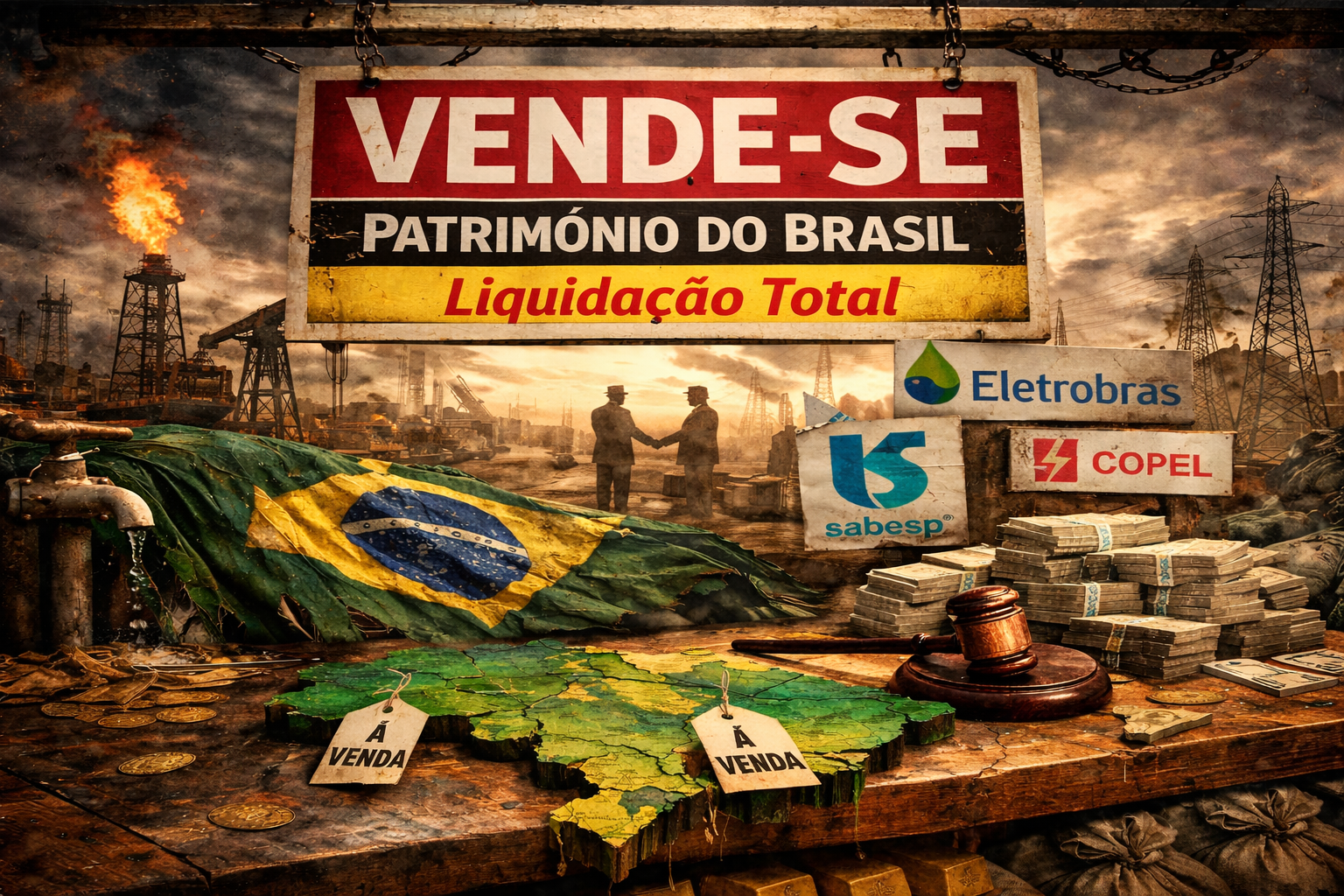 O Brasil em liquidação: quando políticos vendem o país como se fosse deles
