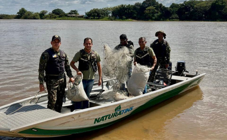 Naturatins intensifica fiscalização e apreende 6,8 mil metros de redes na Operação Piracema 2025/2026