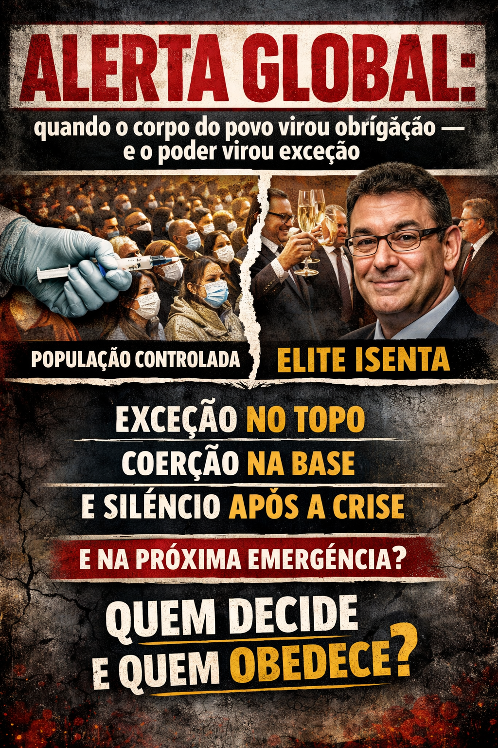 ALERTA GLOBAL: quando o corpo do povo virou obrigação — e o poder virou exceção