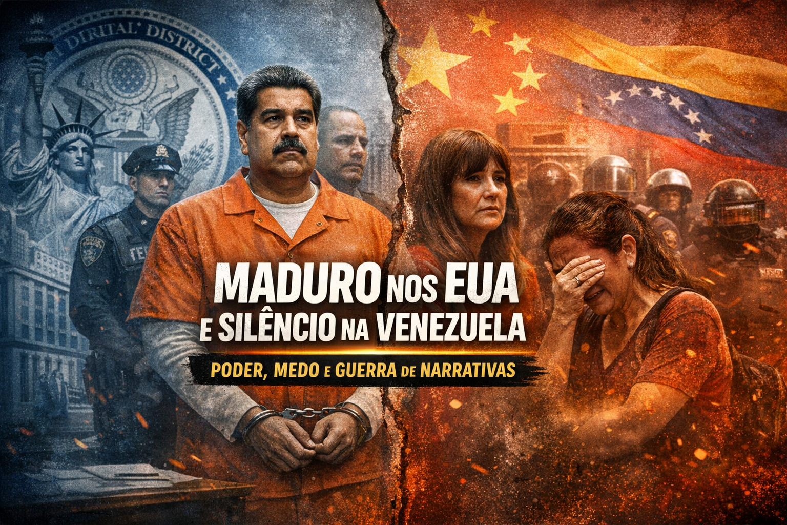 Maduro nos tribunais dos EUA e o silêncio forçado da Venezuela: poder, medo e guerra de narrativas