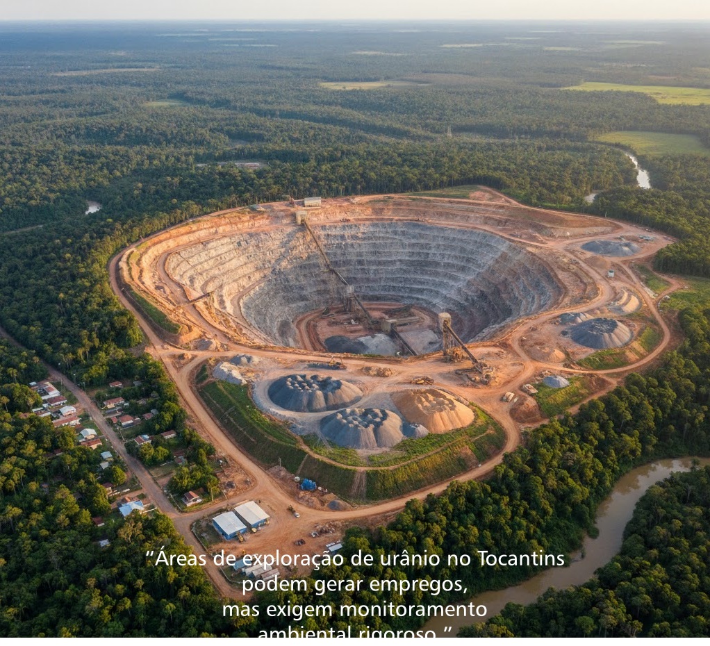 Tocantins no radar do urânio: oportunidades e riscos que podem mudar a vida da população
