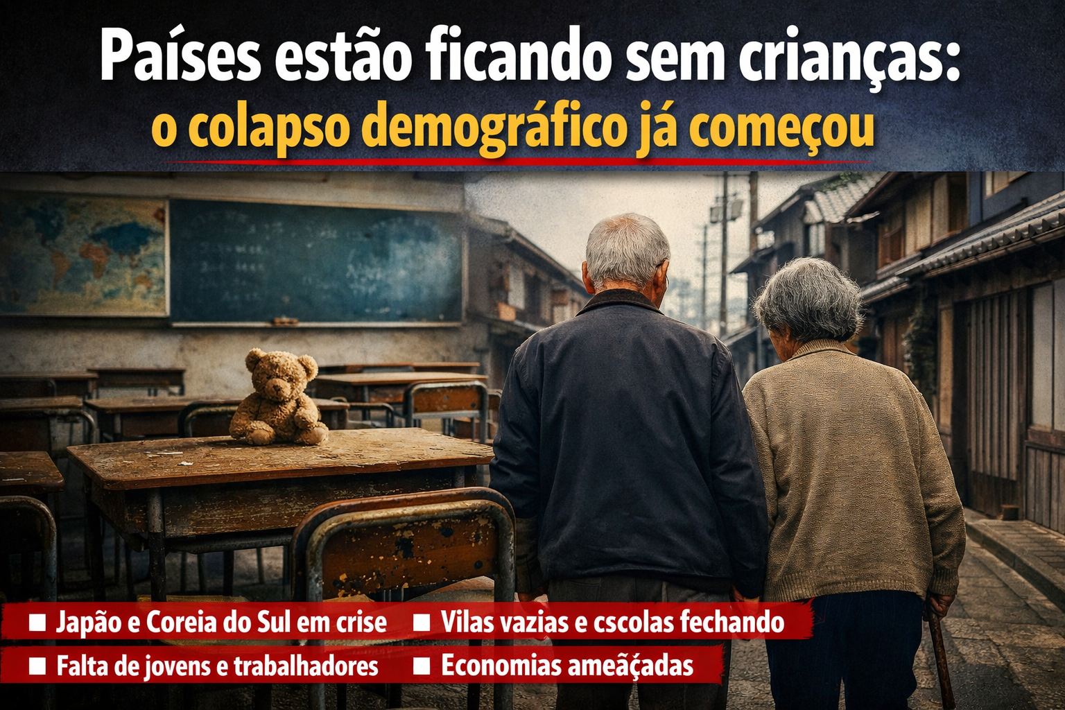 Países estão ficando sem crianças: o colapso demográfico já começou