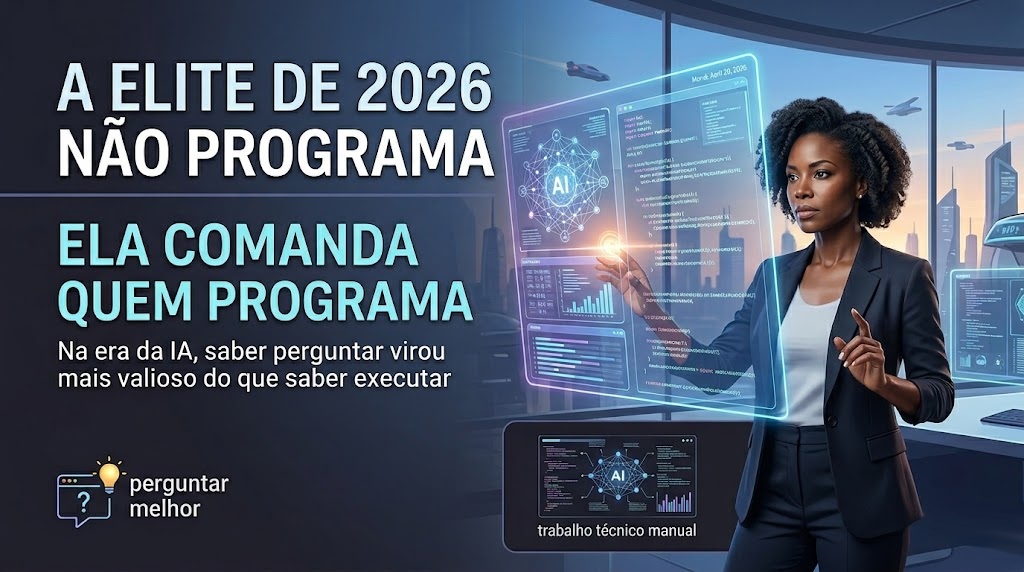 A elite de 2026 não programa — ela comanda quem programa