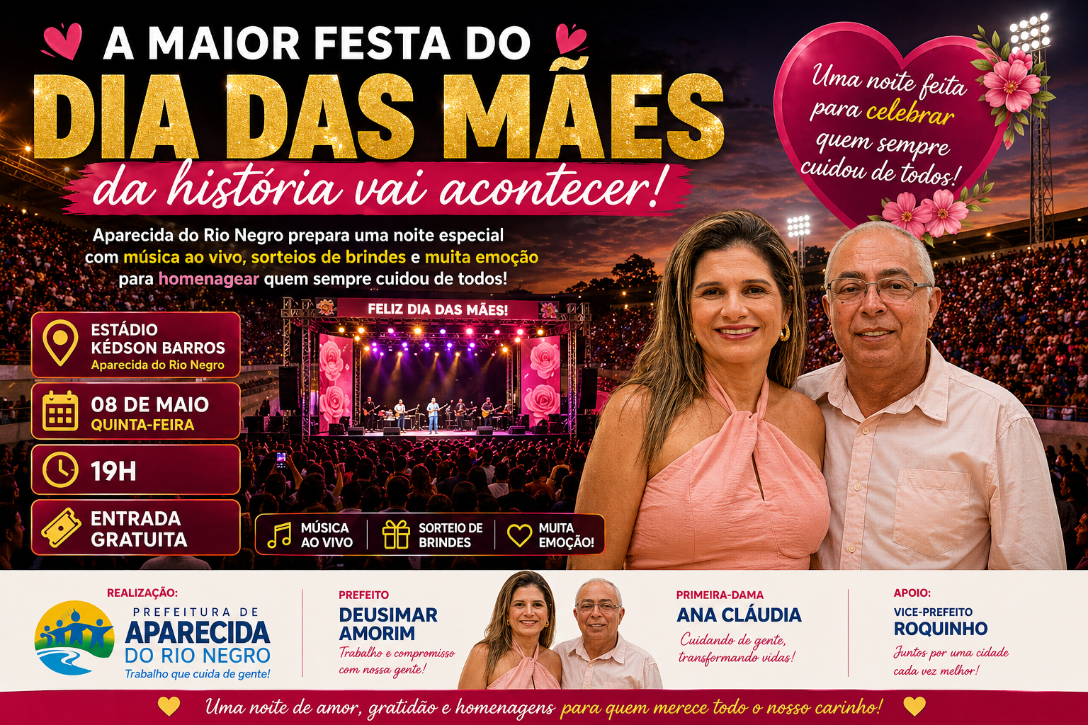 Aparecida do Rio Negro se prepara para a maior festa de Dia das Mães da história
