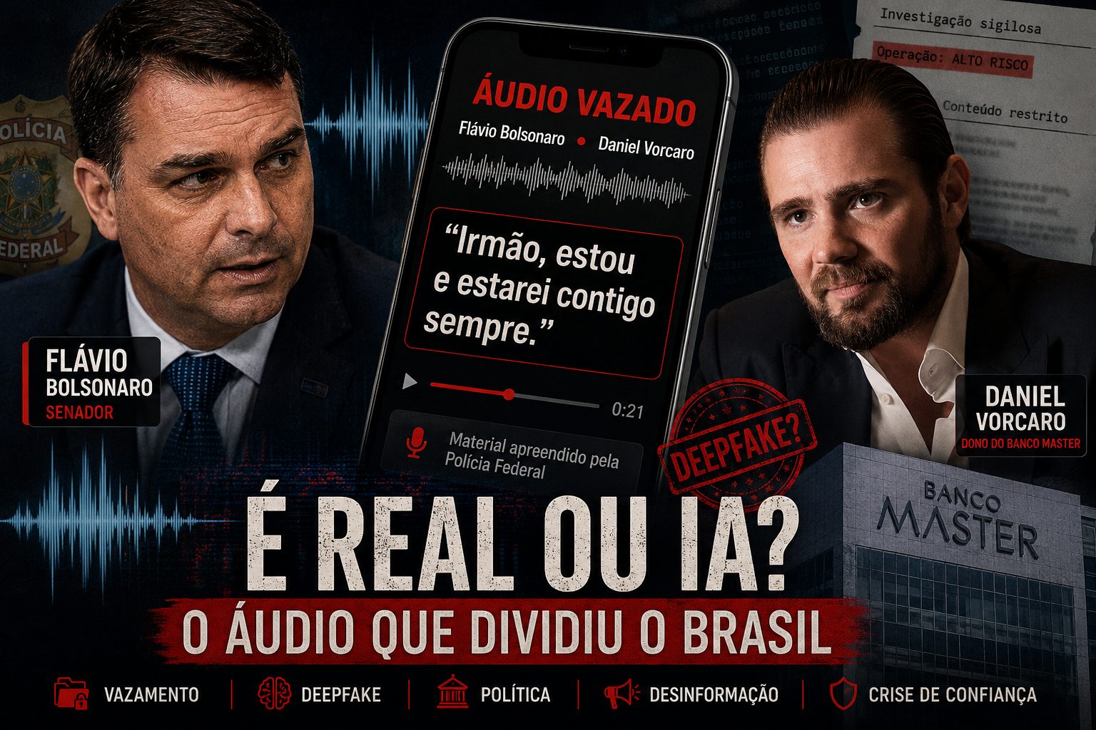 “É real ou IA?” — O áudio de Flávio Bolsonaro, a era das deepfakes e o colapso da confiança pública
