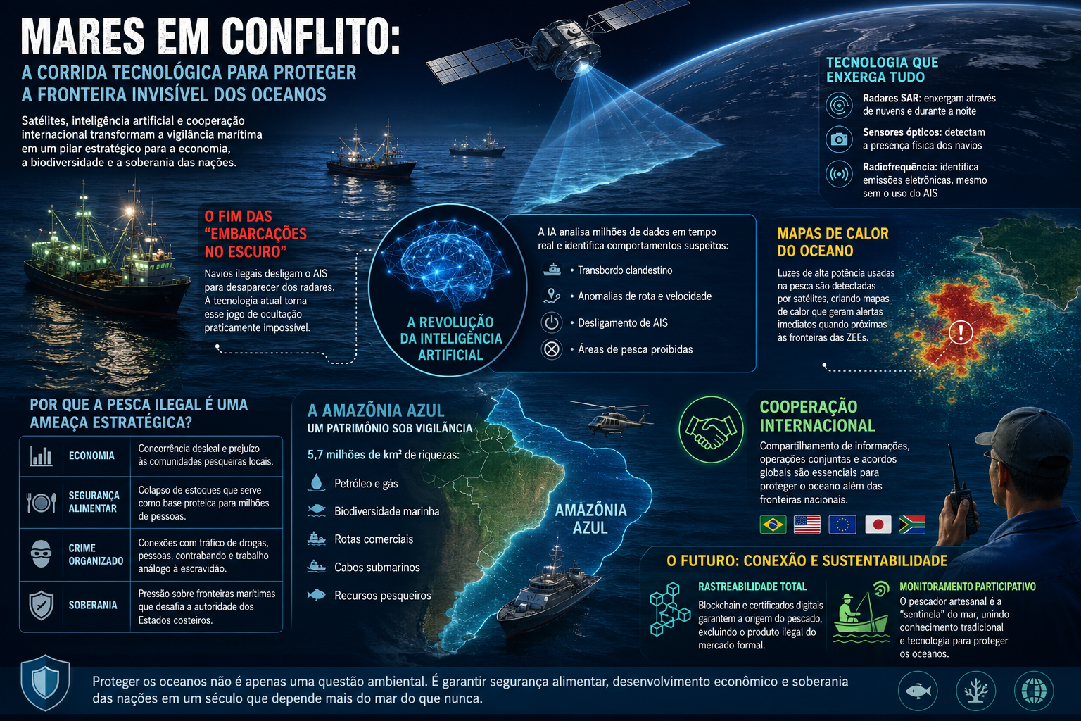 Mares em Conflito: A Corrida Tecnológica para Proteger a Fronteira Invisível dos Oceanos