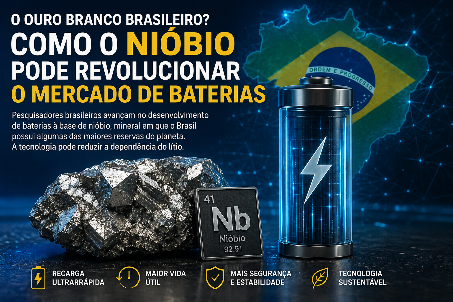 O Ouro Branco Brasileiro? Como o Nióbio Pode Revolucionar o Mercado de Baterias