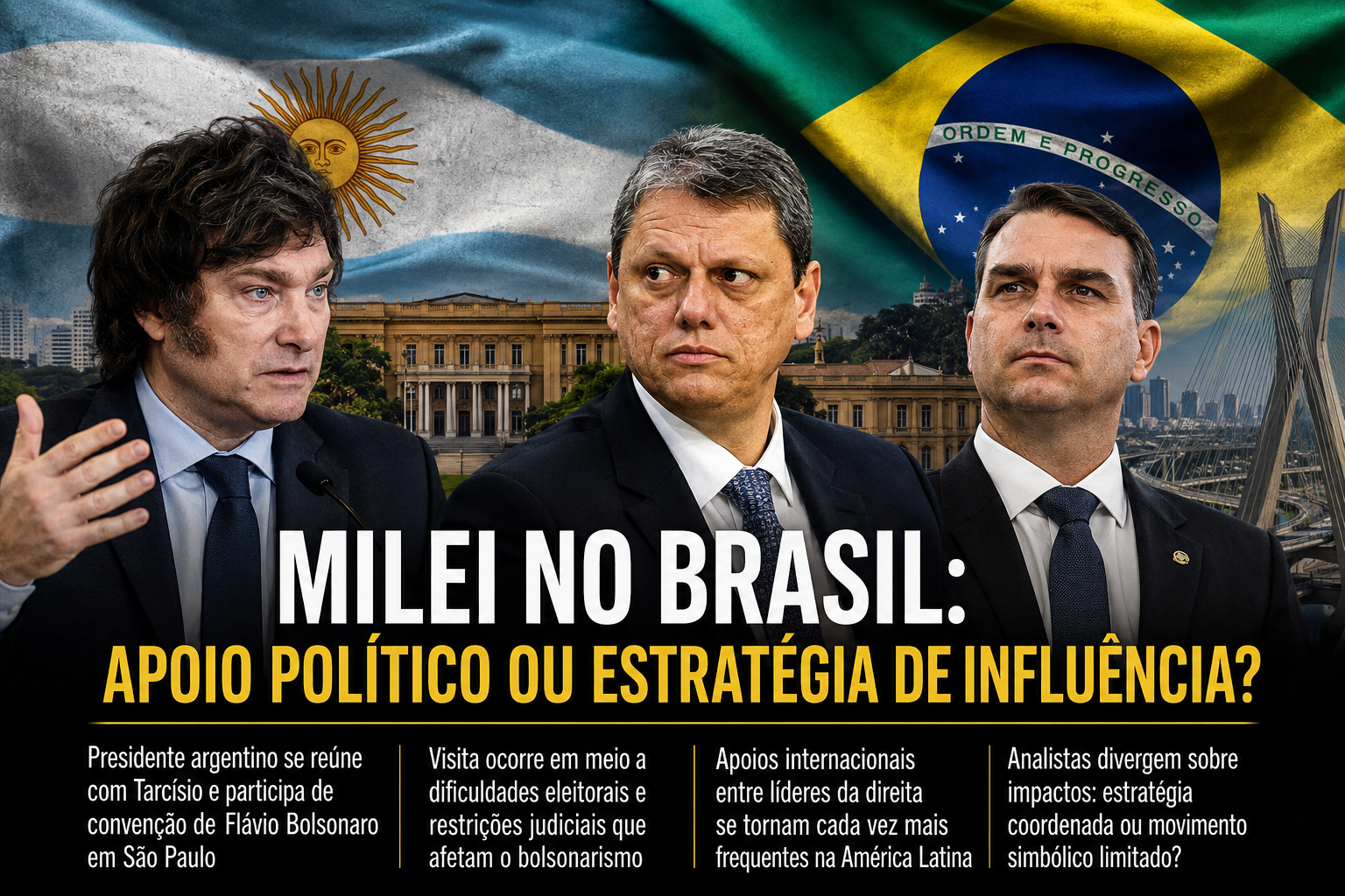 A visita de Milei e a internacionalização do debate eleitoral brasileiro
