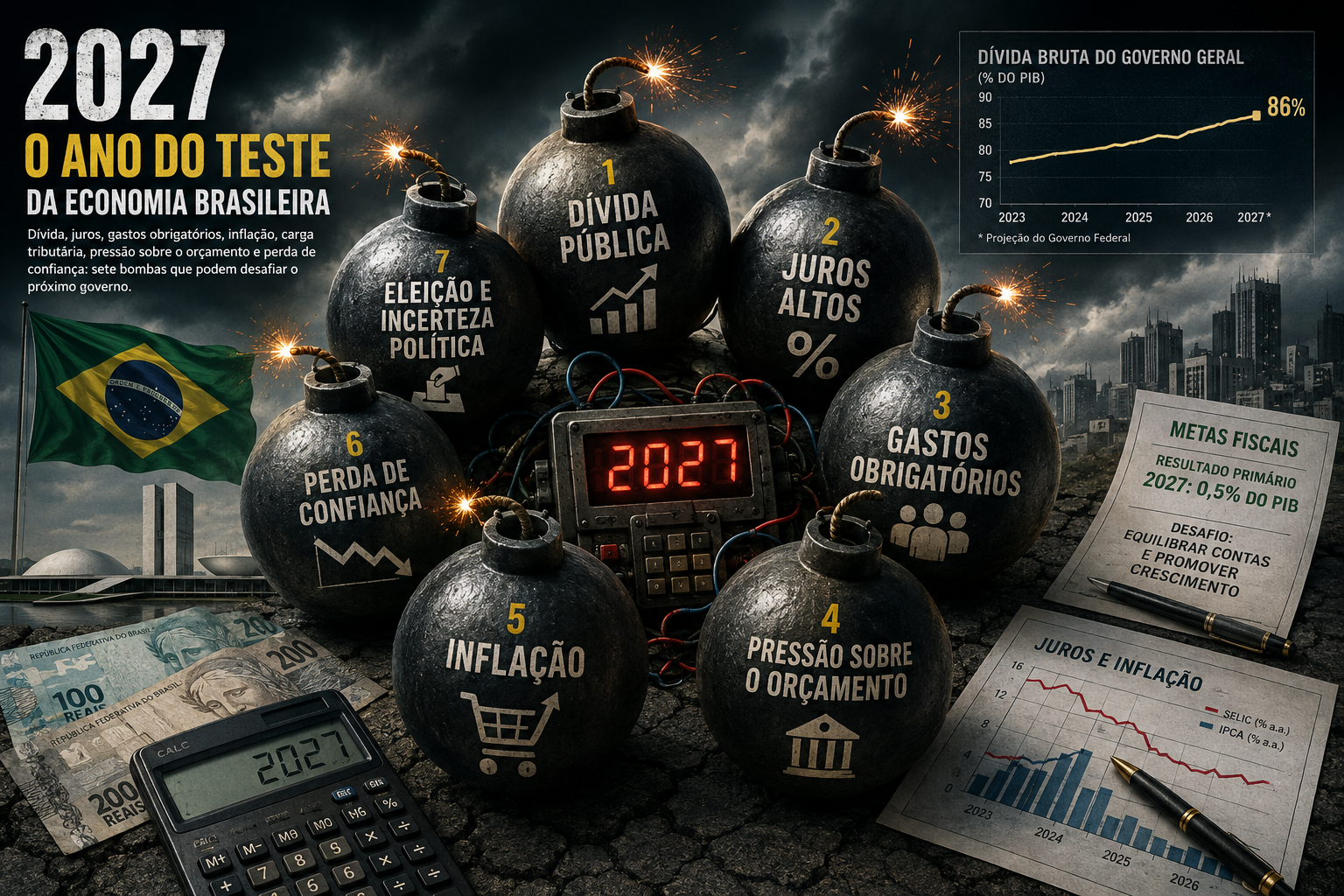 2027: As 7 Bombas Econômicas que Podem Testar o Próximo Governo