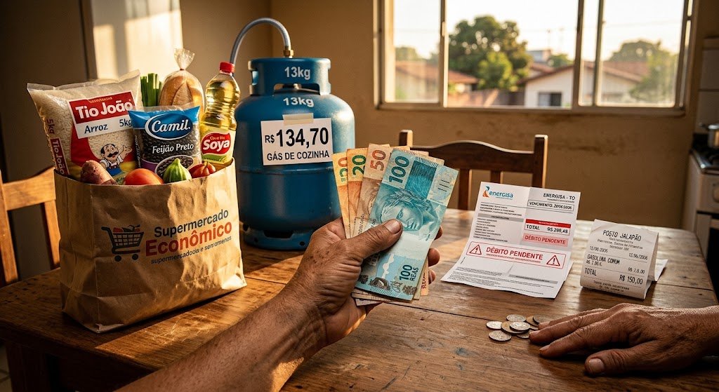 O salário sobe, mas o dinheiro acaba antes do mês: quanto custa viver no Tocantins em 2026?